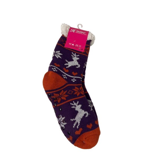 Christmas Cozy Reindeer Sock Booties - Picture 2 of 3